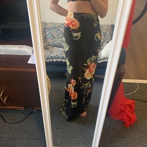 Floral maxi skirt